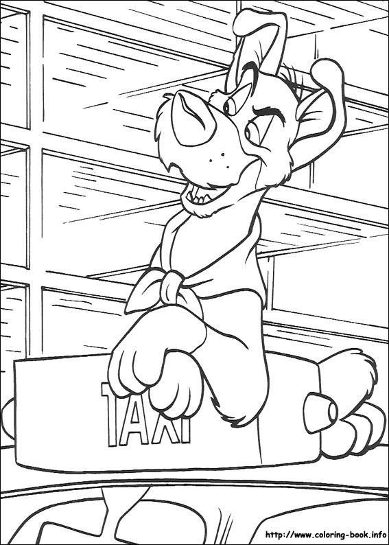 Oliver and Company coloring picture